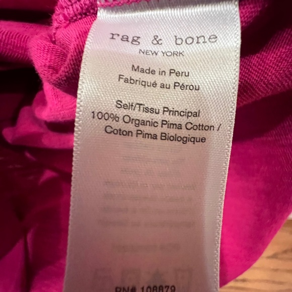Rag & Bone, The Slub Tee, Crew - Fuchsia, M (NWT) - Picture 7 of 8